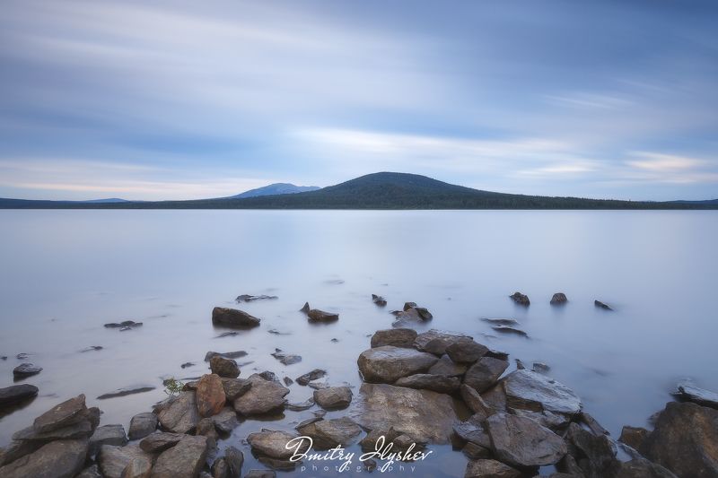 пейзаж, урал, озеро, зюраткуль, камни, длинная выдержка, южный урал, природа россии тишина фото превью