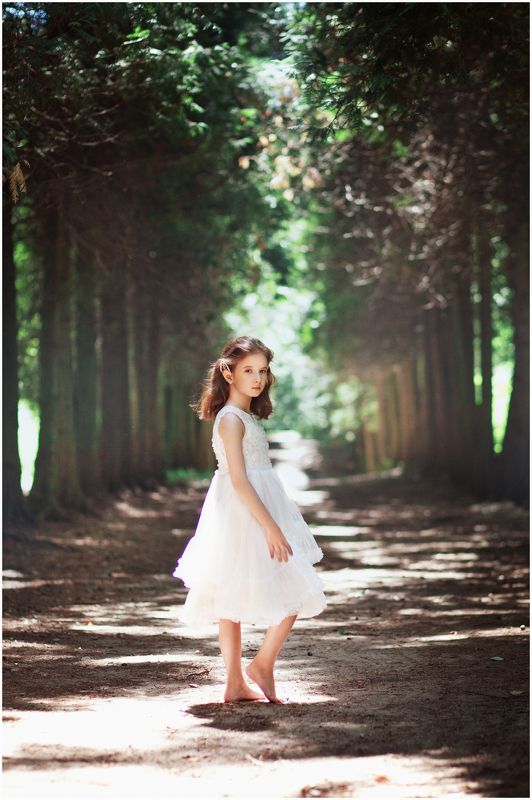 девочка, лес, лето  фото превью