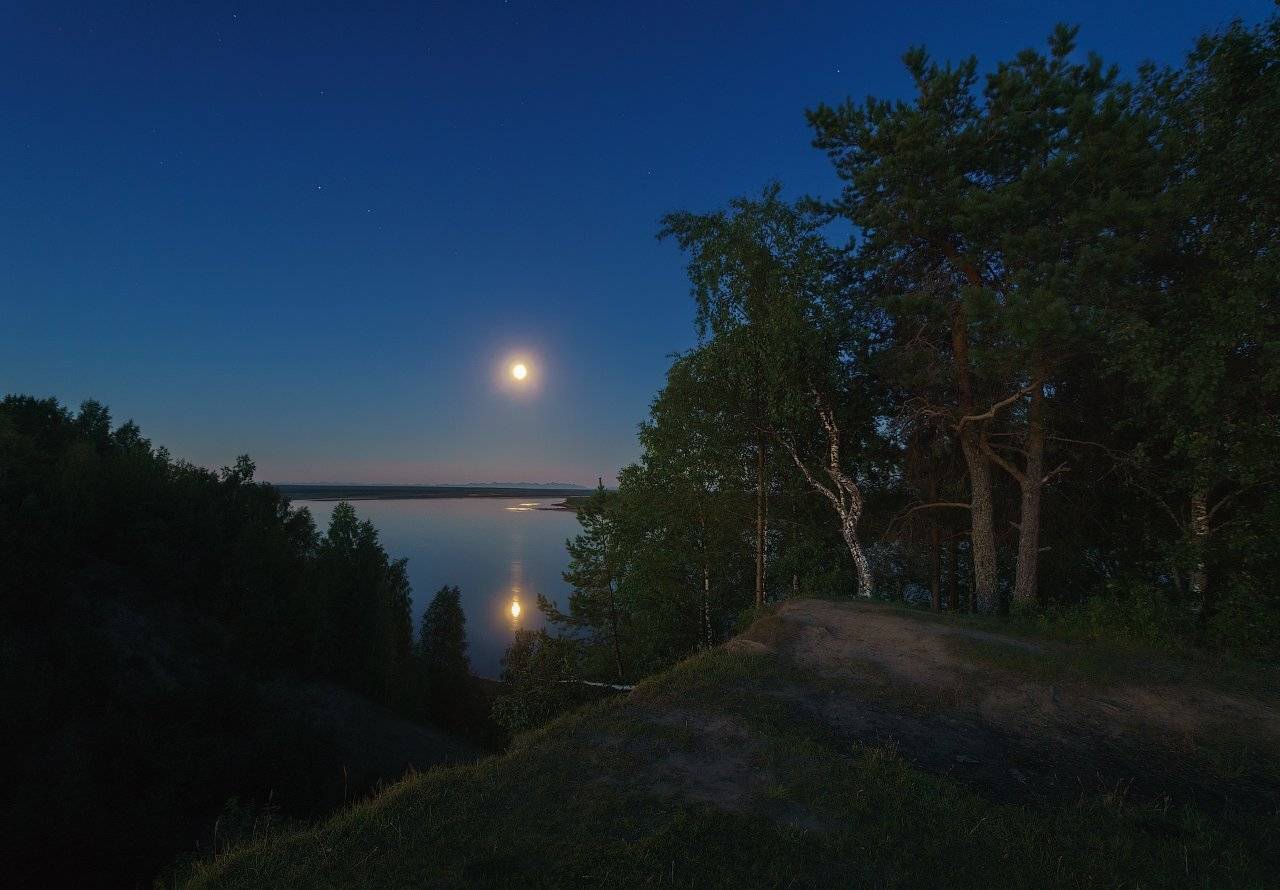печора,коми,север,луна, Игорь Подобаев