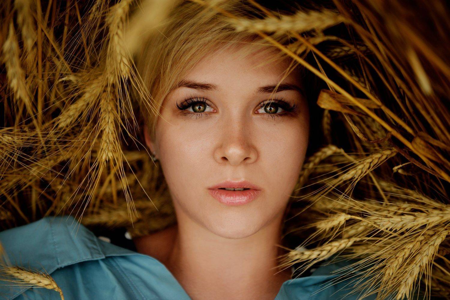 Девушка, поле, глаза, отражение, Маркова Вика