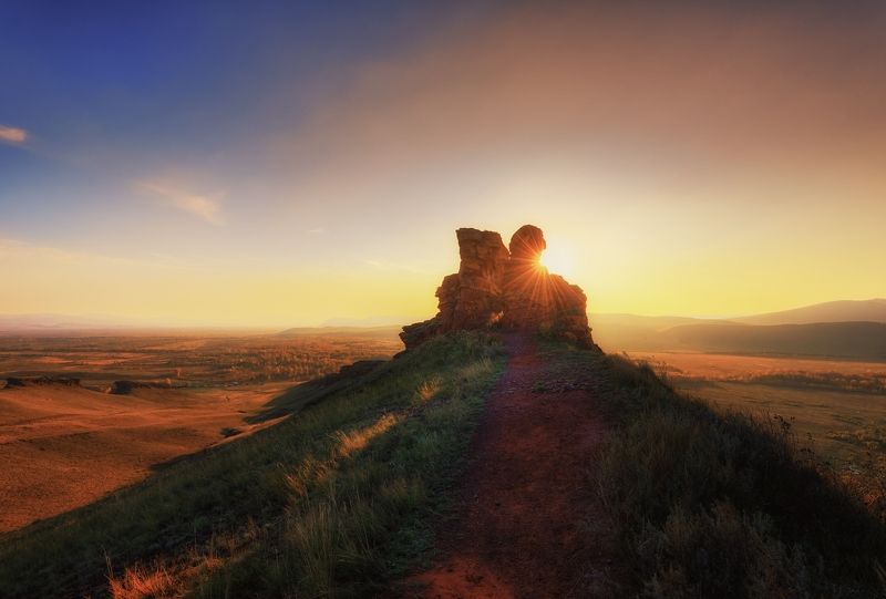 хакасия, сундуки Закат на Сундуках фото превью