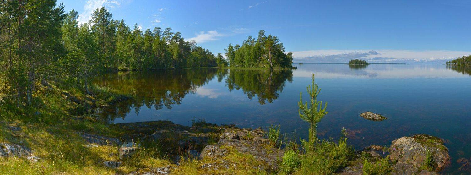 карелия, онежское озеро, шардонские острова, отражение, Сергей Седов