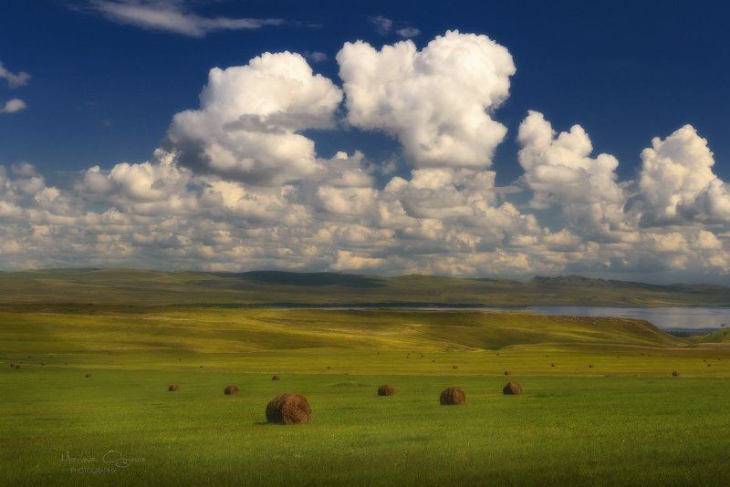 хакасия, степь, облака Хакасские просторы фото превью