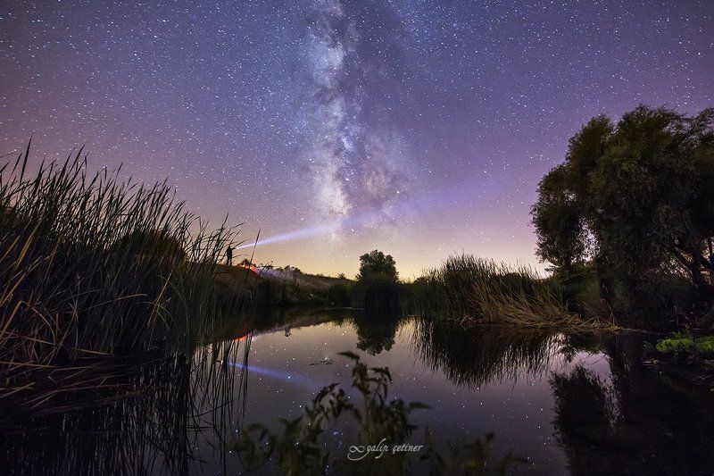 night, milkyway, nature, lake, astro, landscape, landscapes Lighting the Milkyway фото превью