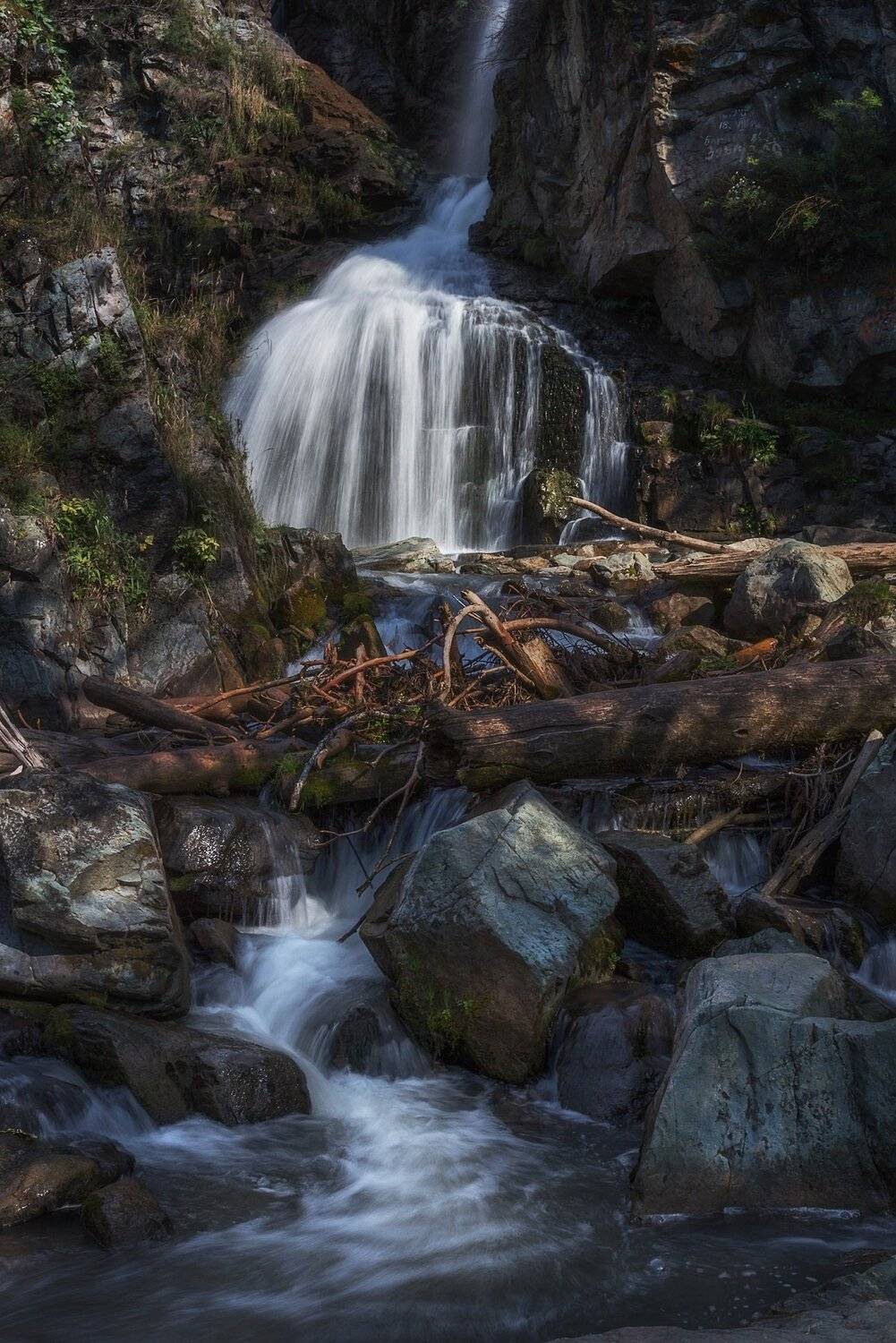 Водопад, камни, вода, Алтай, Павел Попов