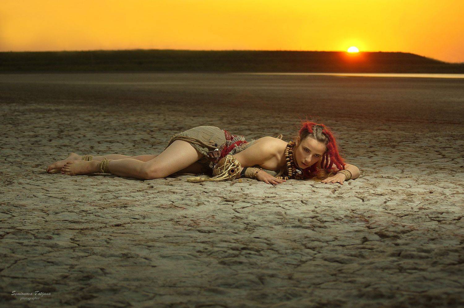 африка, солнце, племя, девушка, красные волосы, фэнтази , Семенова Татьяна