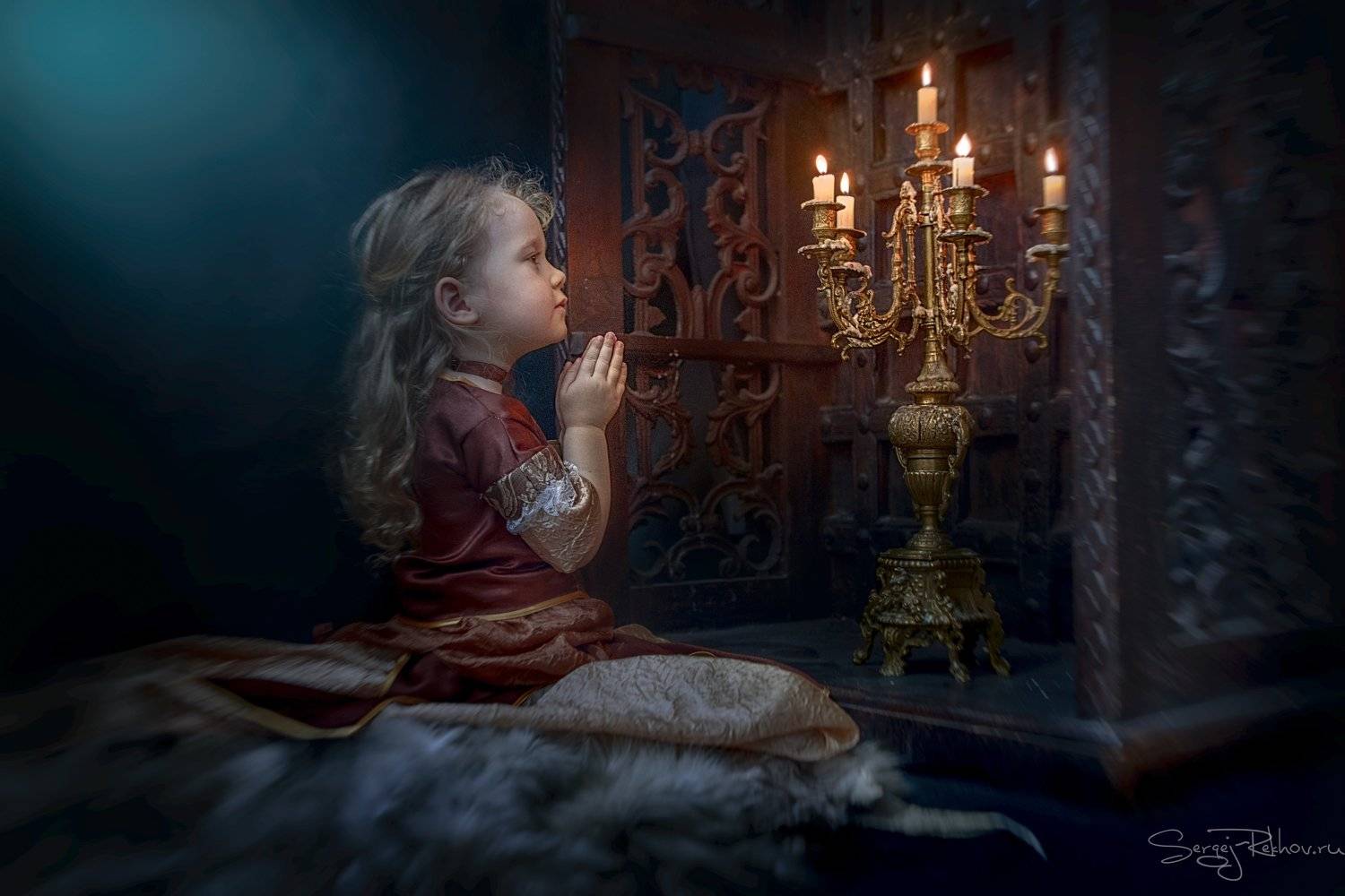 молитва, ребёнок, девочка, ночь, замок, мольба, сергейрехов, рехов, rekhov, sergejrekhov, Сергей Рехов