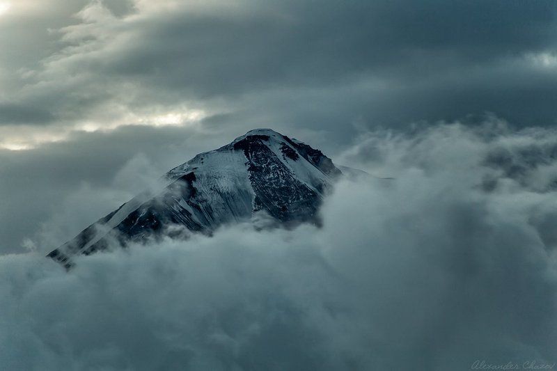 камчатка, вулкан, толбачик, вершина, облака, горы, высота Вершина фото превью