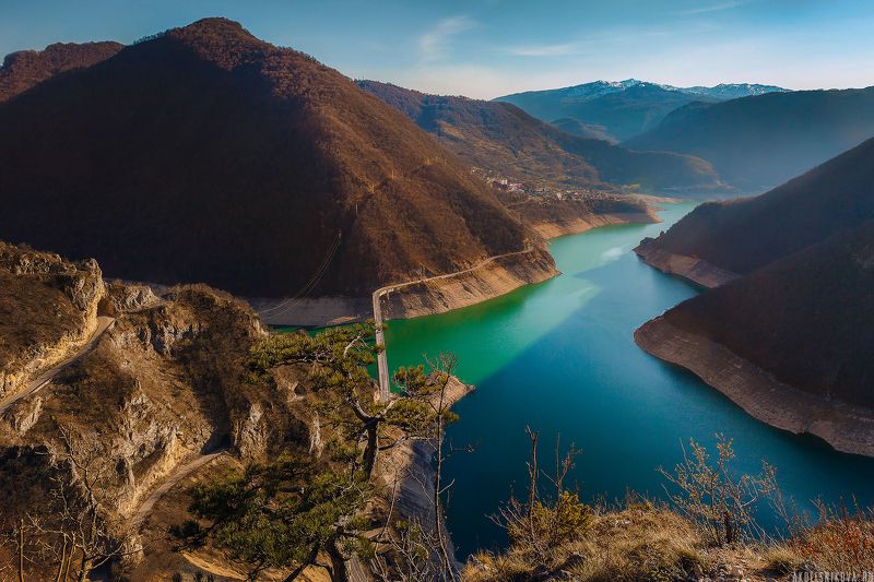 montenegro, landscape, travel, nature, lake, пейзаж, путешествие, черногория, озеро, пивское озеро Lake Piva фото превью