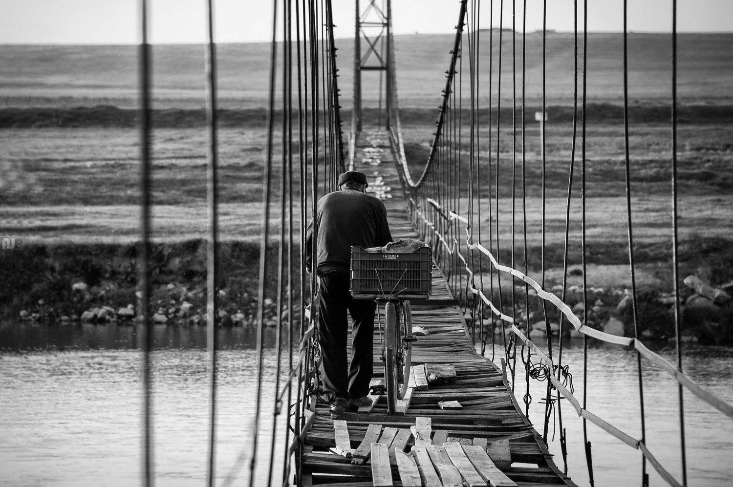 old, bridge, man, travel, Atanas Petkov