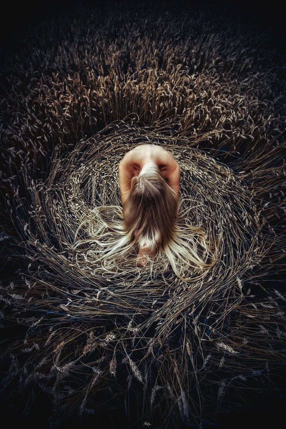 woman, outdoors, natural light, portrait, conceptual, field, Руслан Болгов (Axe)