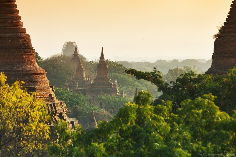 азия,баган,бирма,пагода,рассвет,Утро,храмы,пагоды,мьянма,Myanmar,Burma,pagoda,Bagan,pagan Burma фото превью