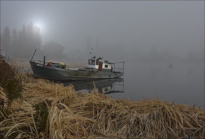 утро туман катерок солнце призраки Призрачно все... фото превью