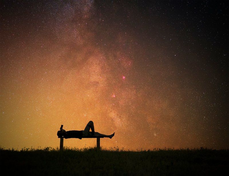 звезды,млечный путь,звездная ночь,звезда,ночь,ночная прогулка,природа,пейзаж,силуэт Посмотрите на звезды!  фото превью