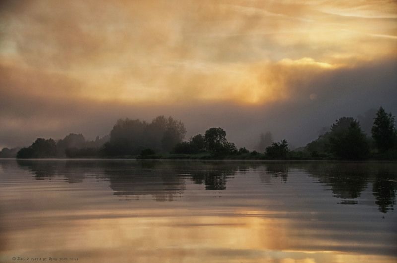 река,вода,утро,туман,солнце,рыбалка, Тишь да гладь. фото превью