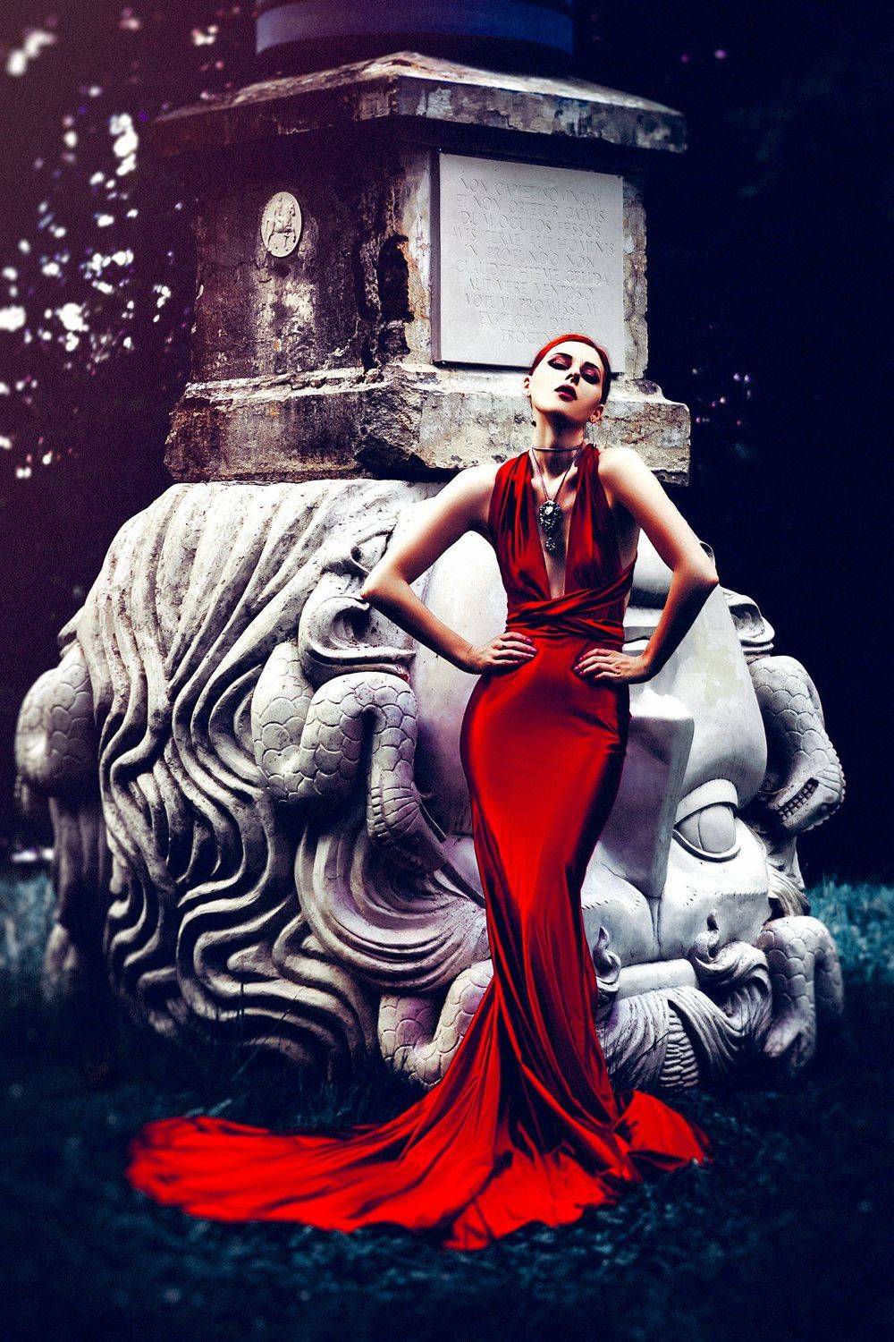 woman, fashion, dress, red, natural light, portrait, art, Руслан Болгов (Axe)
