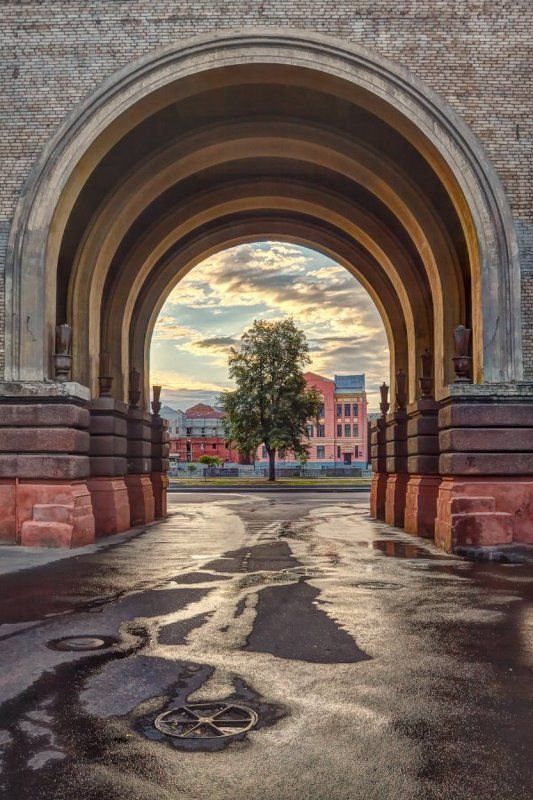 Утро в городе фото превью