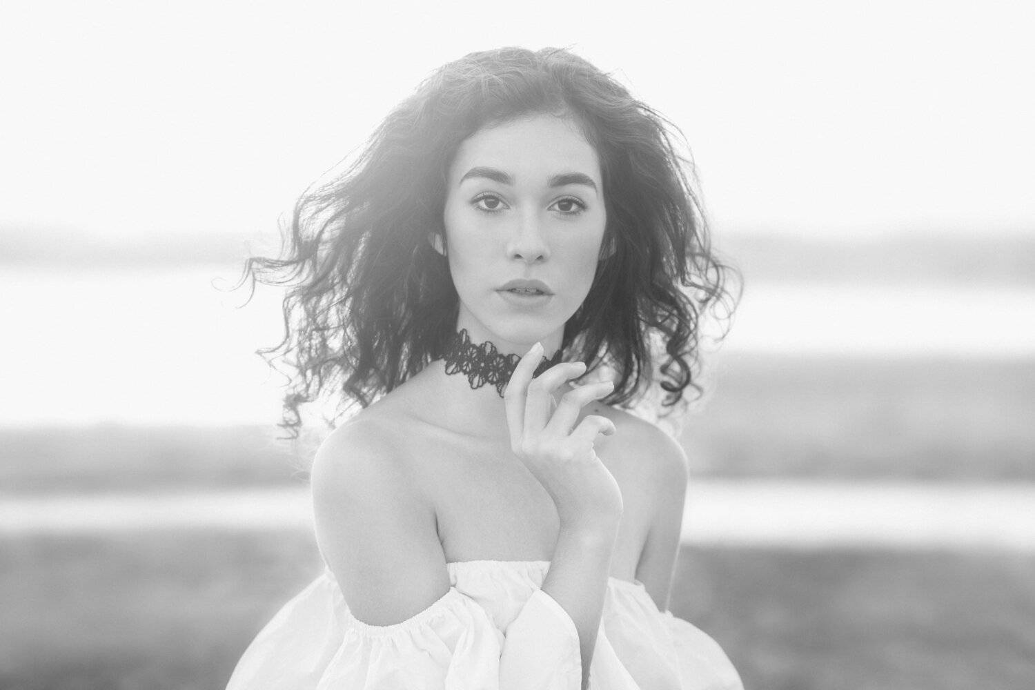 девушка, портрет, черно-белое, глаза, волосы, взгляд, girl, portrait, black and white, eyes, hair, look, Анна Дегтярёва