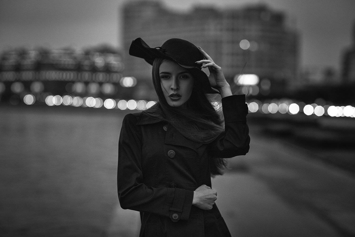 портрет,модель,арт,portrait,art,model,St.Petersburg,естественныйсвет,monocrome,night portrait,street, Myl'nikov Pavel