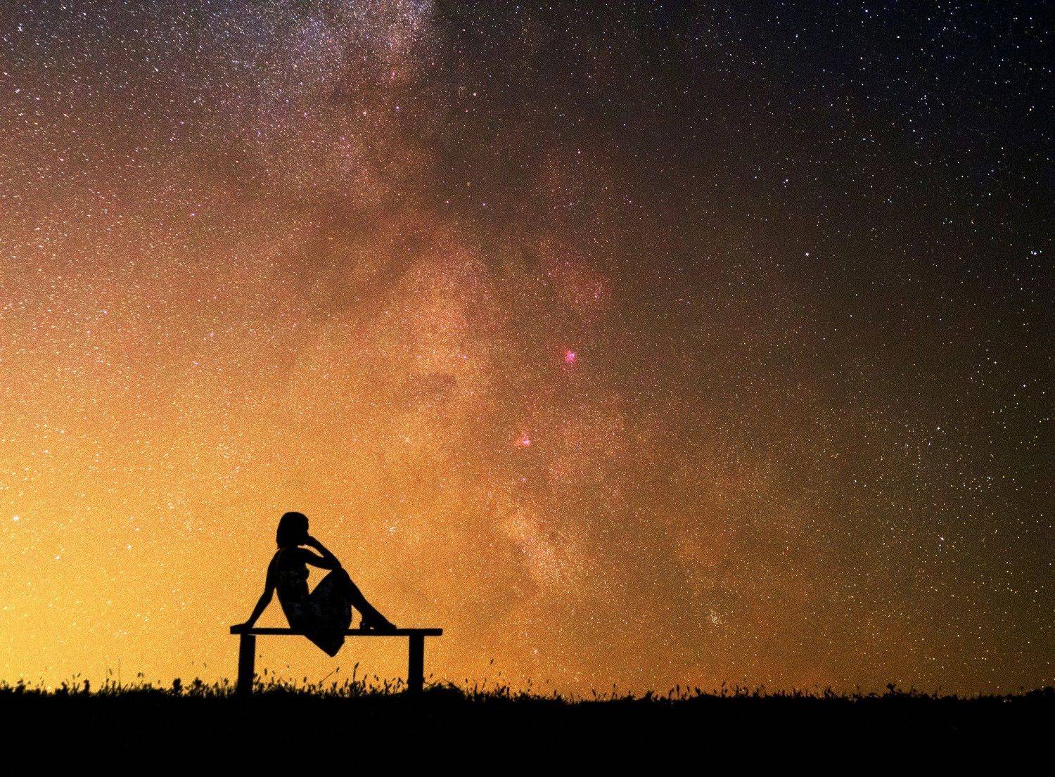 млечный путь, силуэт, звезды, небо, ночное фото, ночь, , Харланов Никита