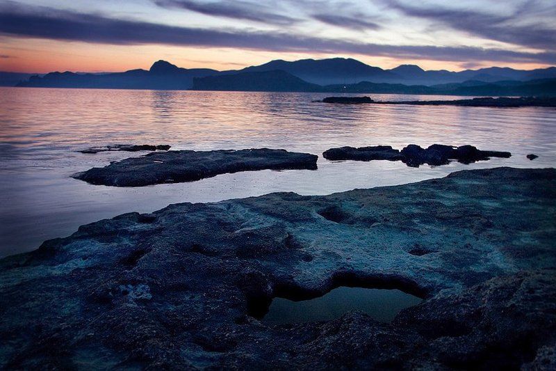 море, горы, закат Где-то между Алчаком  и Меганомом фото превью