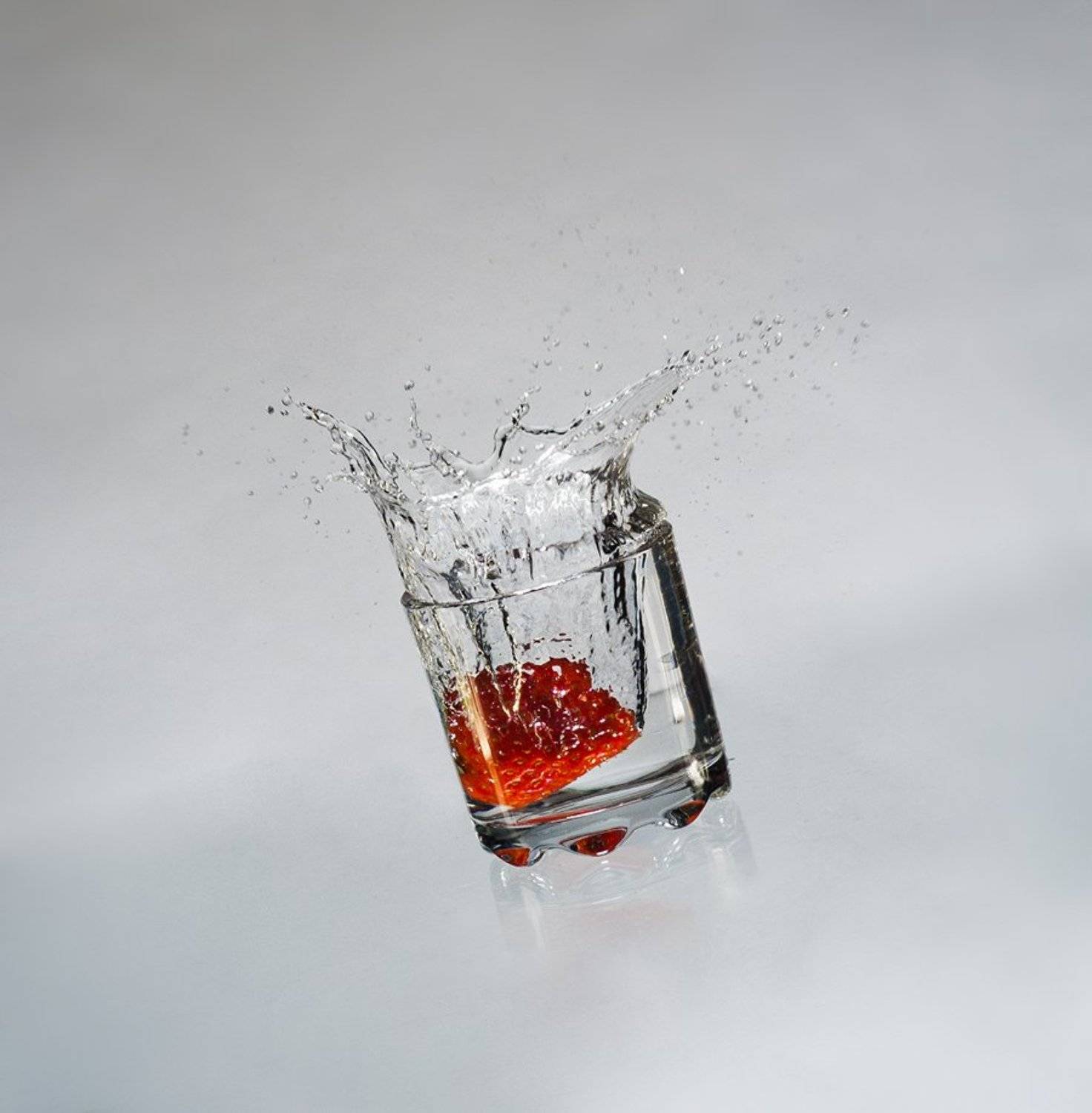 клубника, стакан, брызги, Алексей