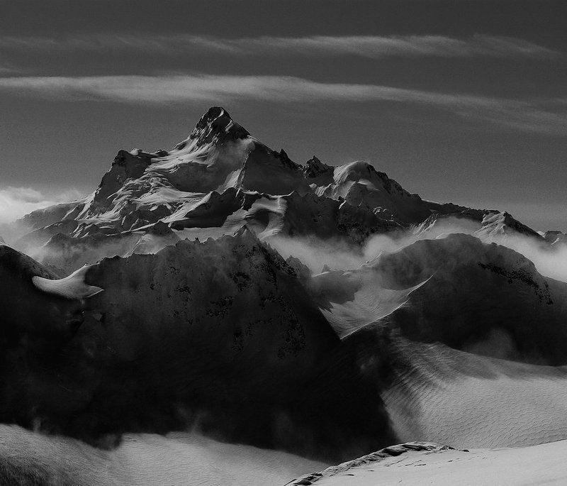 горы, кавказ, вид, с, эльбруса Морозным утром фото превью