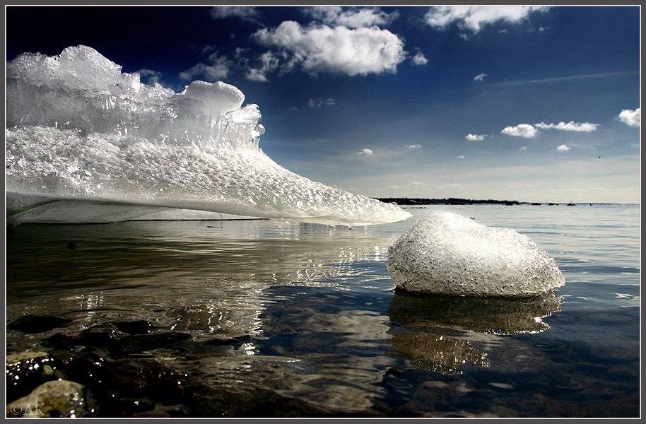 лёд, снег, вода, залив, kisandr