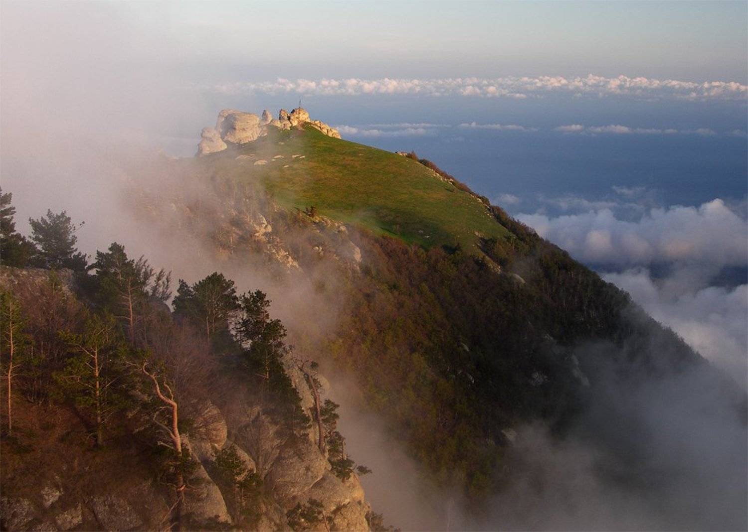 горы, южная демерджи, демирджи, вечер, облака, туман, море, анатолий покровский, Анатолий Покровский