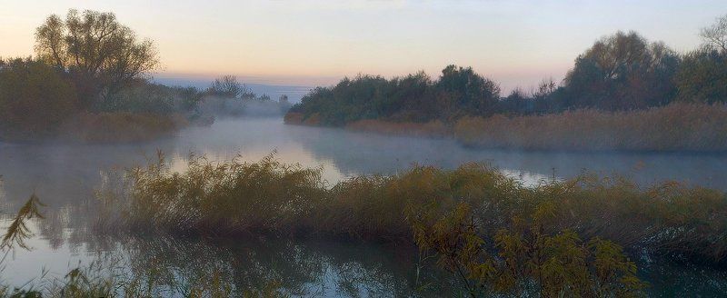 дон, лагутник, осень Лагутник. Ноябрь. Утро. Туман на реке. фото превью