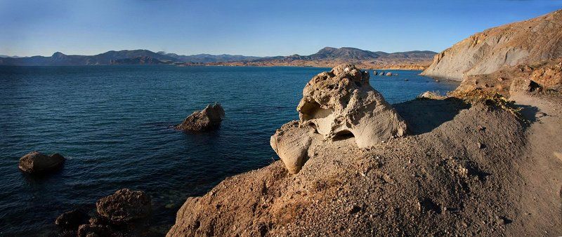 крым, море, горы, пески На Крымском взморье фото превью