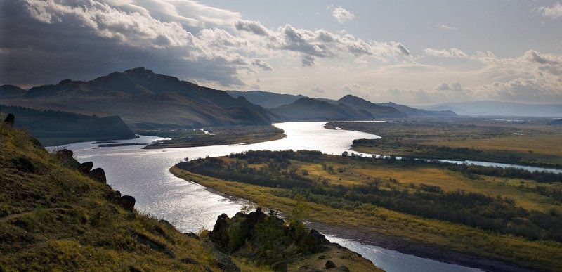 путешествие, бурятия, панорама, пейзаж, спящий, лев, река, уда Бурятия фото превью