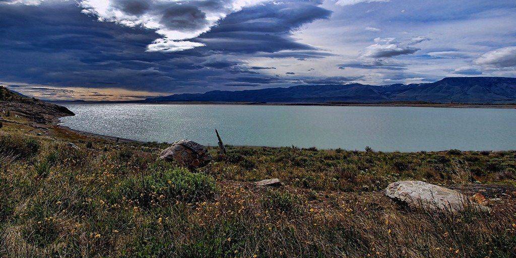 озеро, пейзаж, облака, S.K.