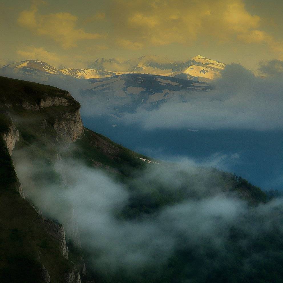 горы, тхач, кавказ, облака, Фёдор