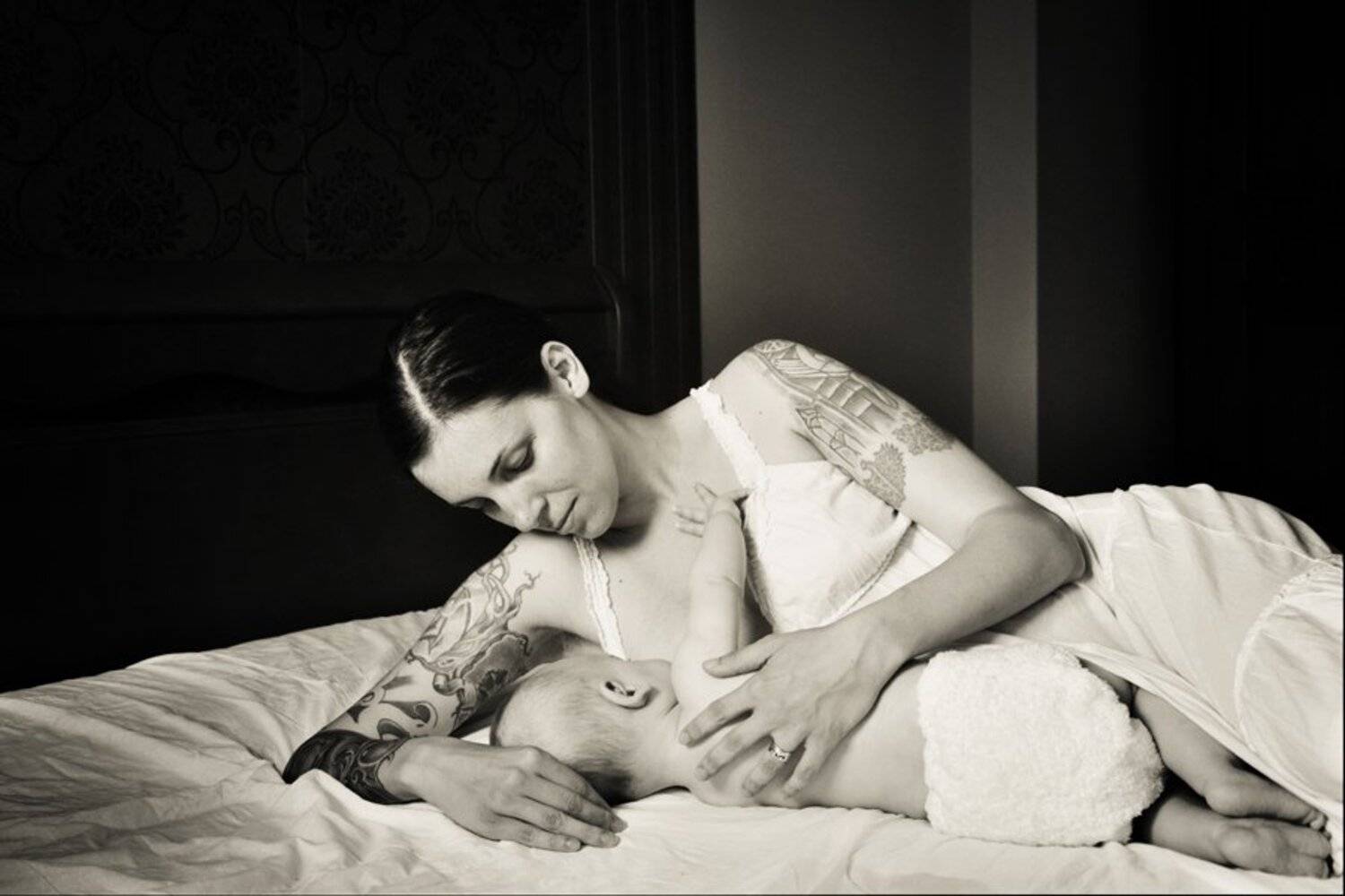 baby, mother, seflportrait, Draga Saparevska