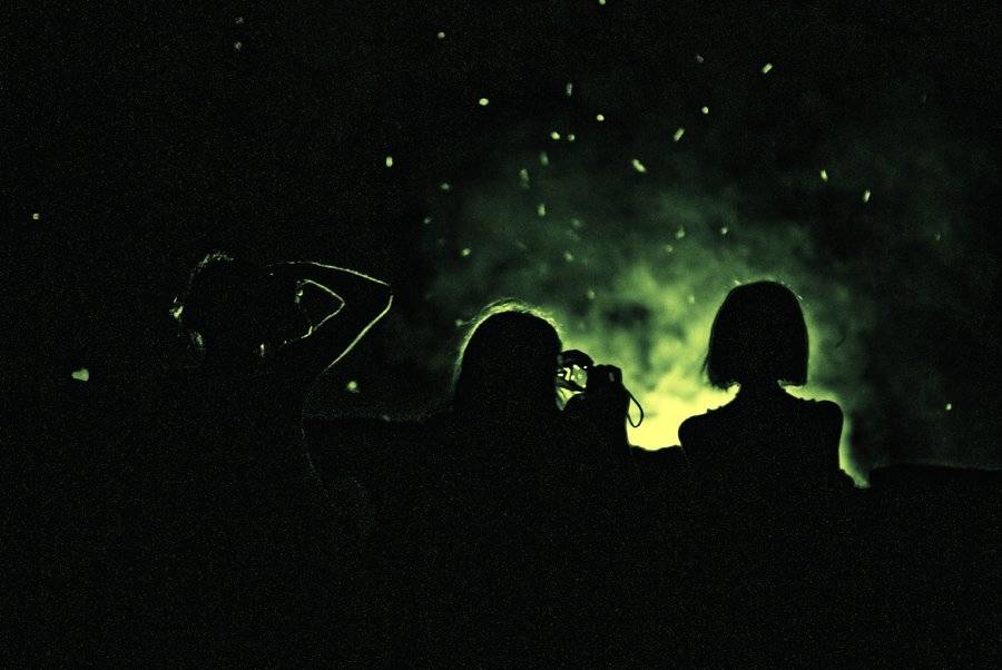 девушки, ночь, фотографы, свет, силуэт,, Надежда