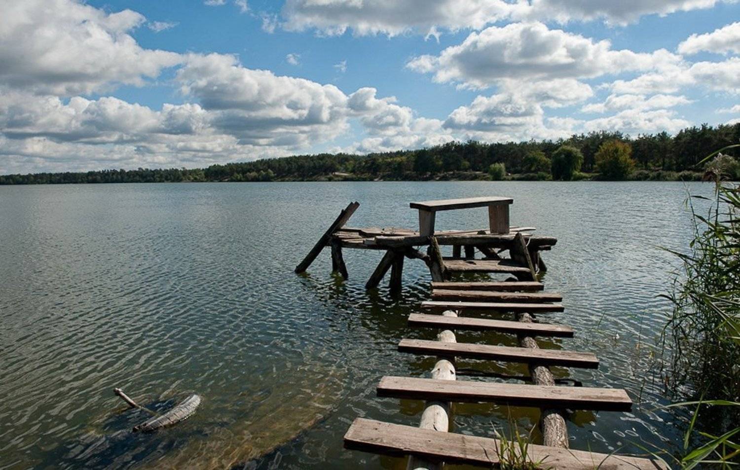 озеро, облака, осень, Elena