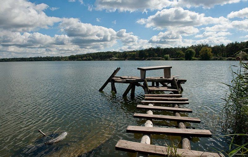 озеро, облака, осень *** фото превью