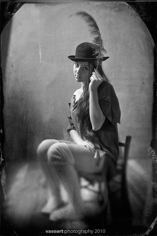 retro, girl, young, vintage, portrait, Vasil Vasilev