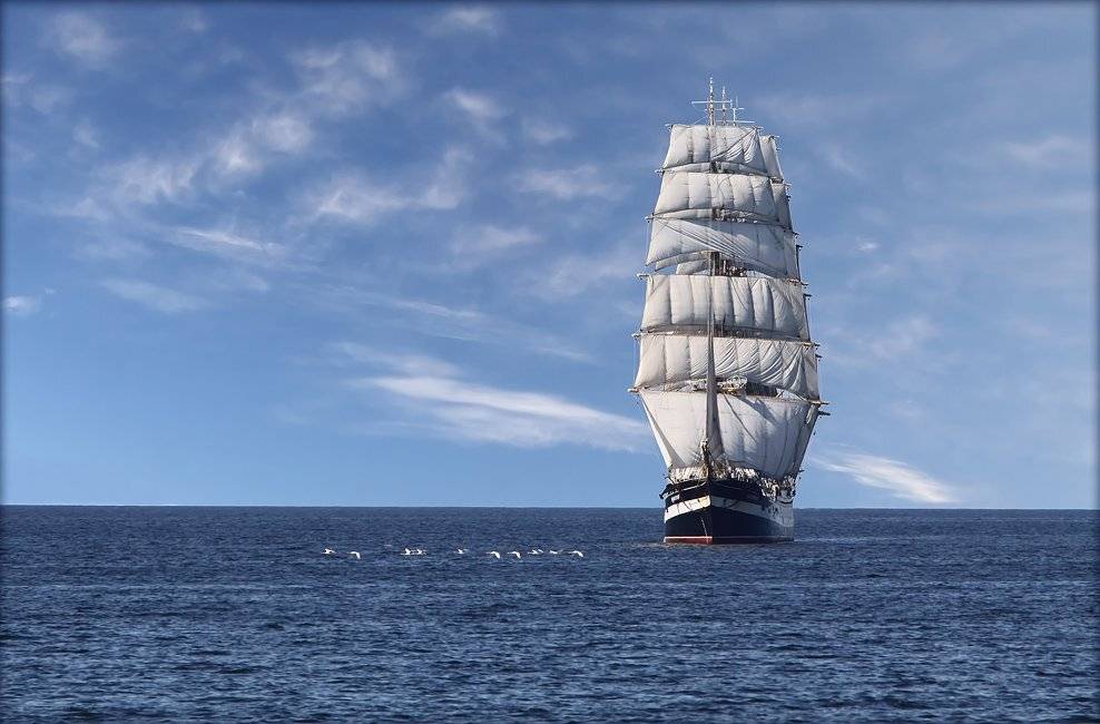 море, барк &laquo;крузенштерн&raquo; , балтика,пейзаж, Зоя Лаптева