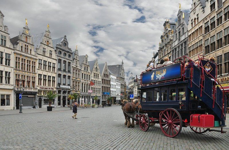 бельгия, антверпен, площадь, grote, markt, карета Grote Markt фото превью