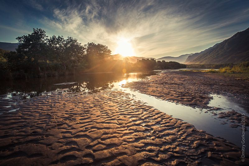 камчатка рассвет тихий океан pacific ocean sunrise landscapes photobydmitrygorkovets жировая river  Закат на речке Жировая.  фото превью