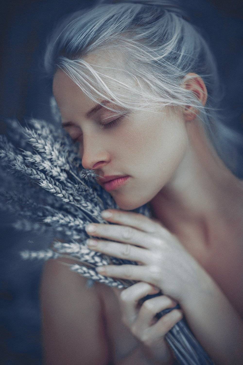 woman, portrait, nature, toning, blonde, wheat, mood, Руслан Болгов (Axe)