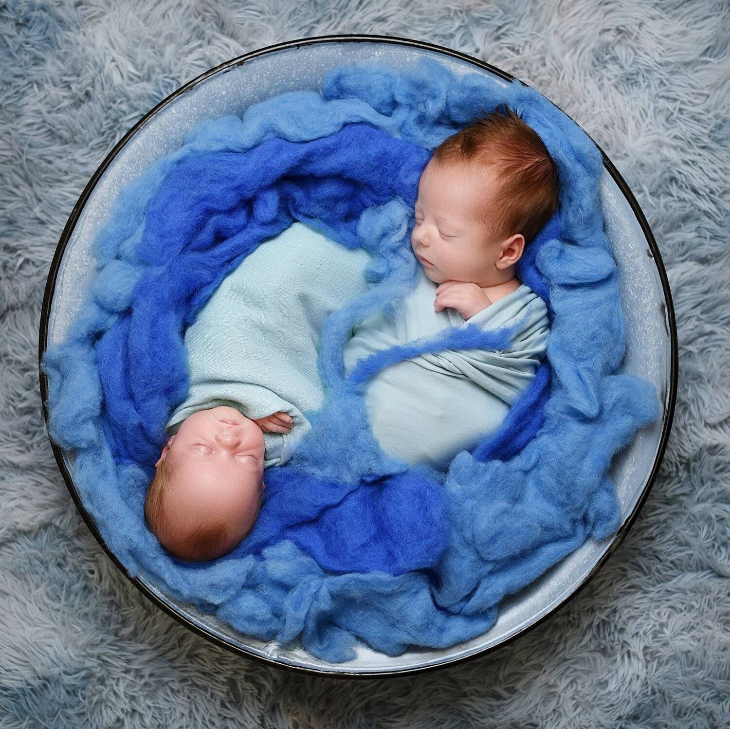 newborn, twins, bowl, Anna Ścigaj