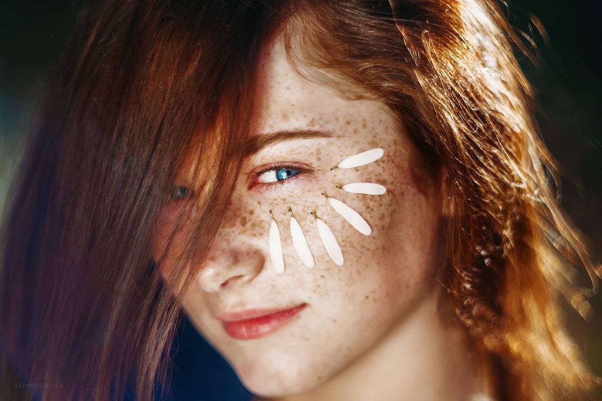 портрет, девушка, ромашки, Татьяна Афиногенова