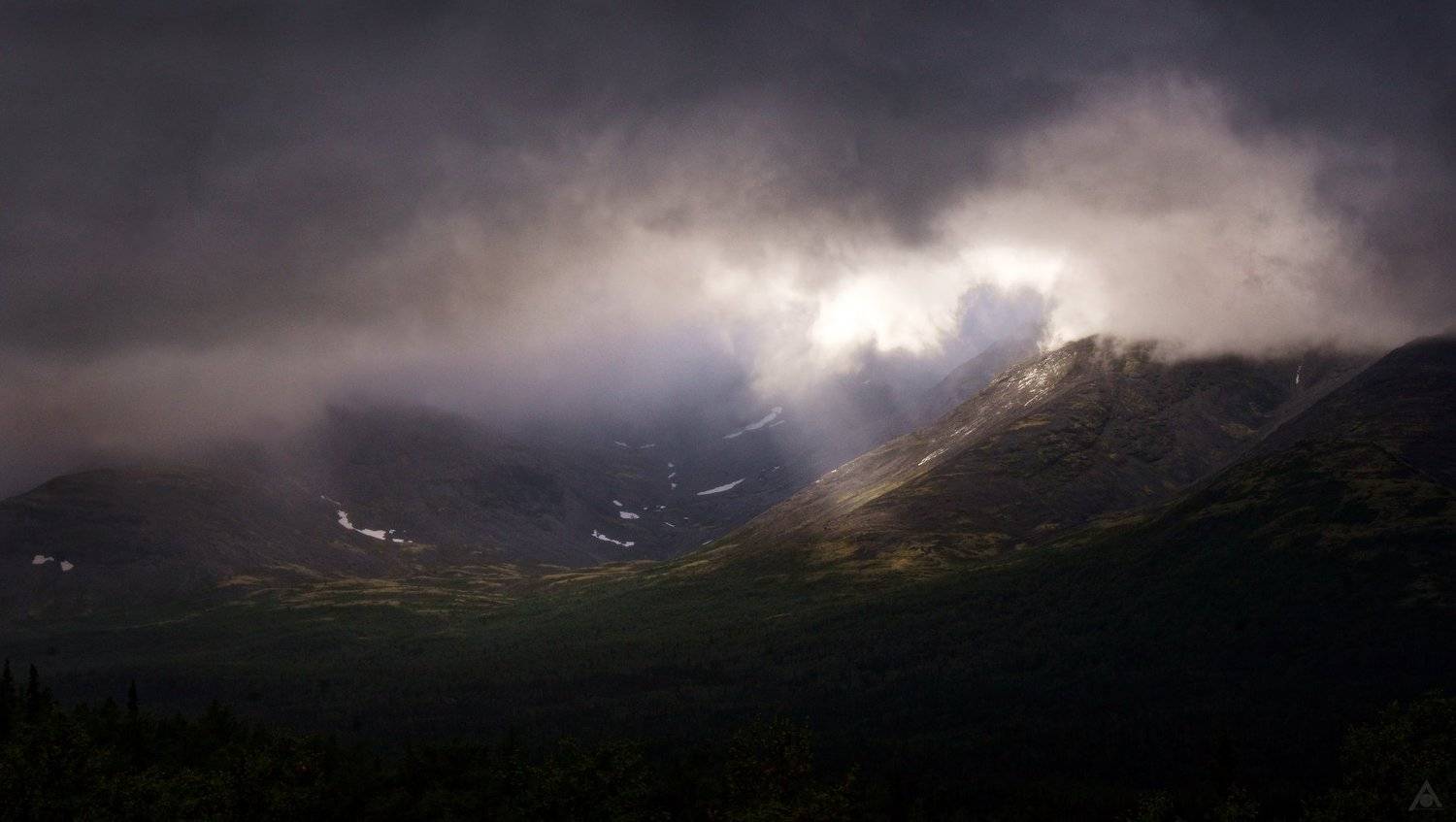 хибины, ущелье, свет, Ольга Аристова