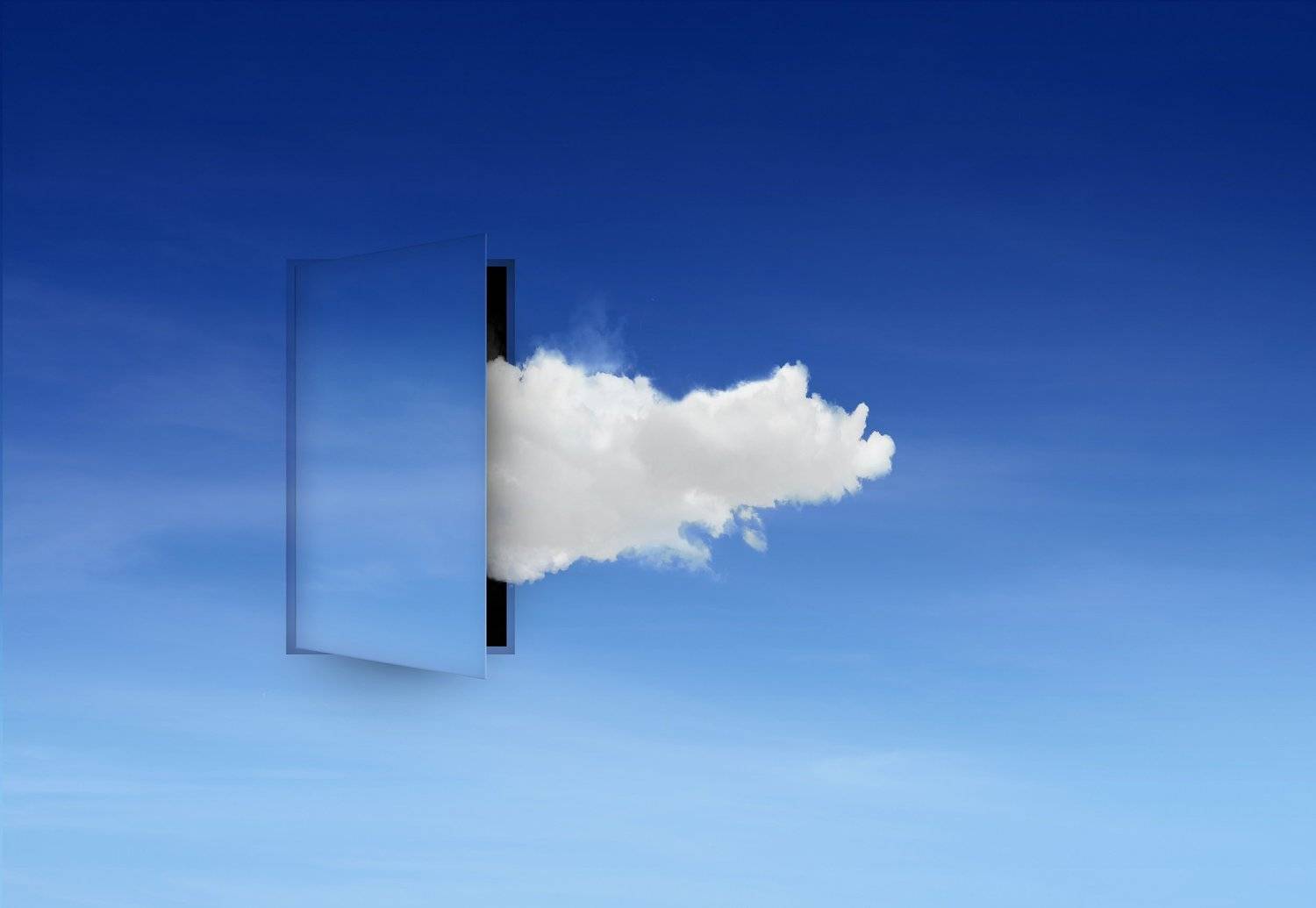blue, door, cloud, concept, fineart, Milad Eslamzadeh