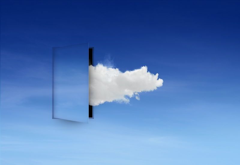 blue, door, cloud, concept, fineart Blue Door фото превью