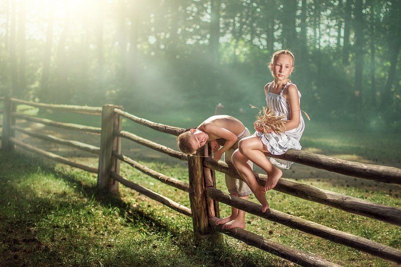 Country children. Riga. Latvia.  фото превью