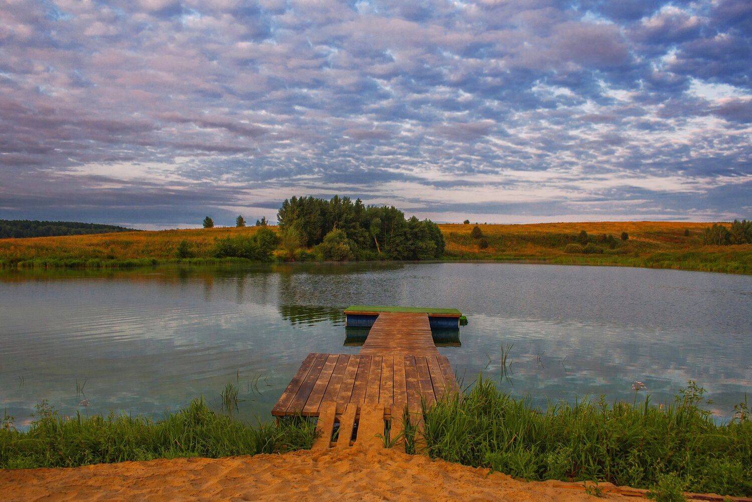 фото, природа, рассвет, река, лес, Екатерина
